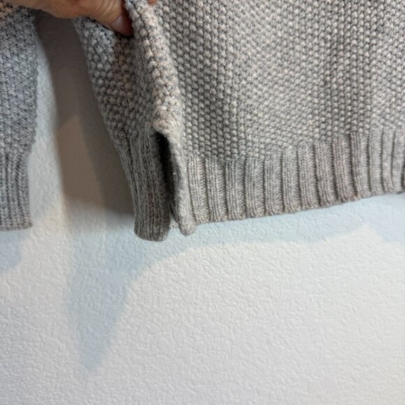 Marine Layer Fair Isle Sweater Gray Wool Blend Crew Neck Pullover Knit Medium - Picture 6 of 10